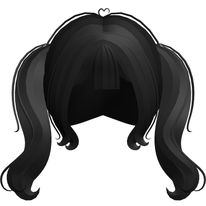 . ‿ ♡ dolly dear black wavy pigtails  Roblox item