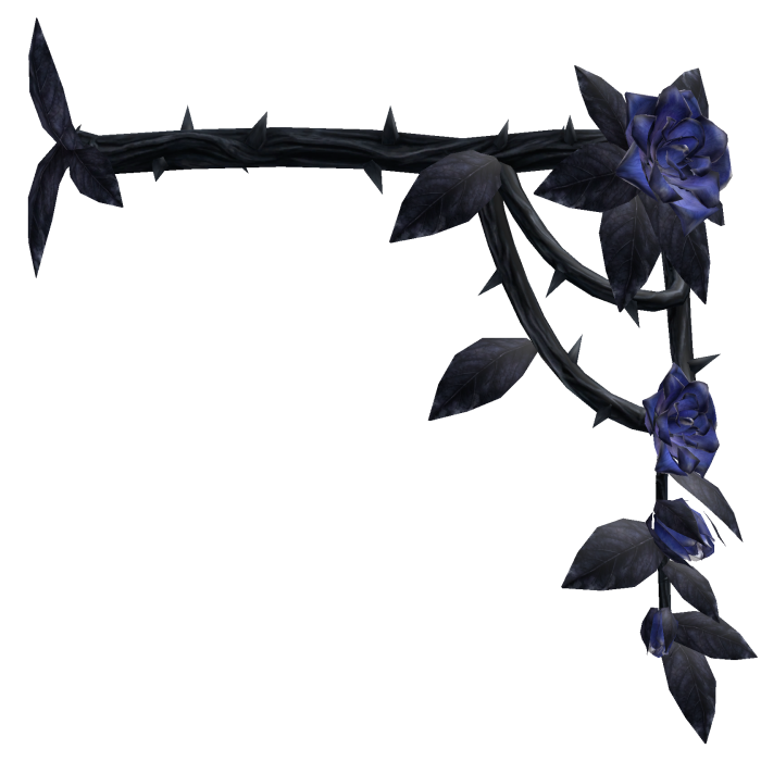 Rose Thorn Vine Waist - Black & Blue
