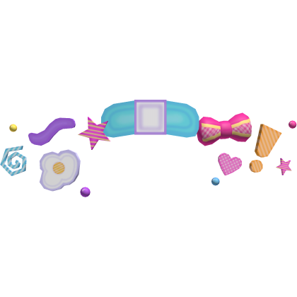 Kawaii Decora Happy Rainbow Face Stickers 🌈✨ Roblox item