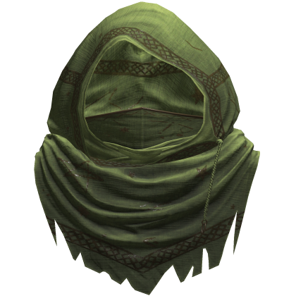 Green Sorcerer Distressed Rune Hood