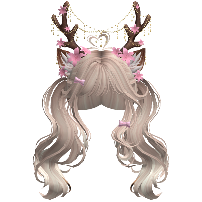 Ethereal Christmas Fairy Fawn Pigtails w/ Antlers
