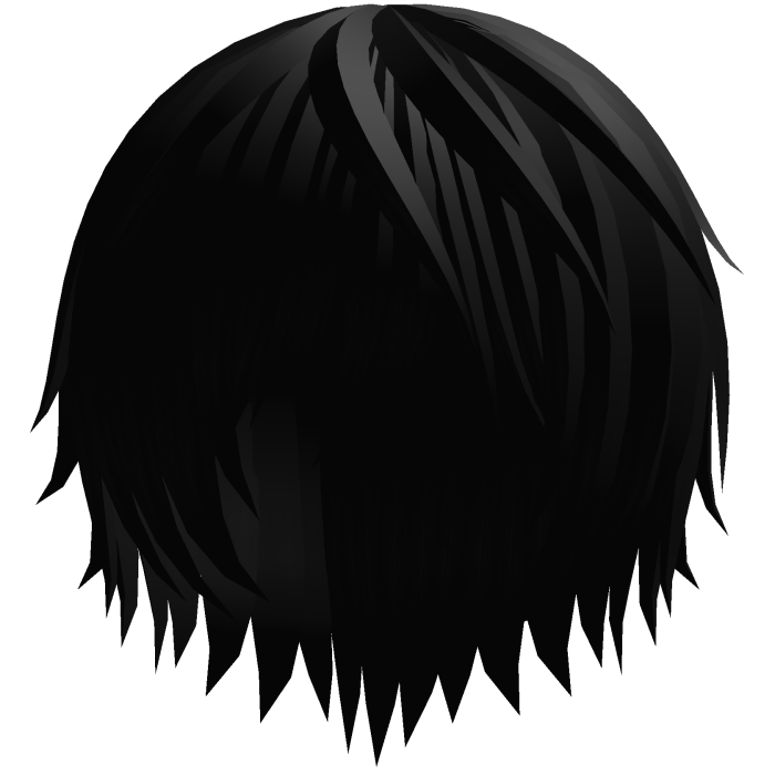 black messy moe soft vkei hair