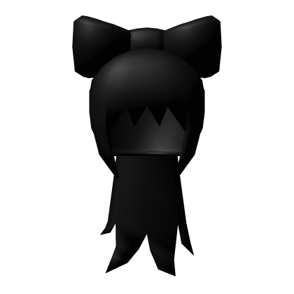 Low Poly Bow Ponytail Black