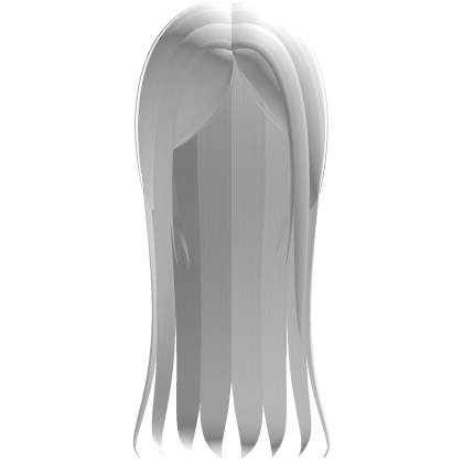 soft shy long straight wispy white hair Roblox item