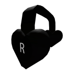 🖤✨ [LIMITED] Heart Headphones – Black