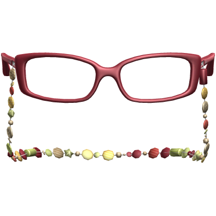 Retro Igari Button Beads Glasses Red Beige Green