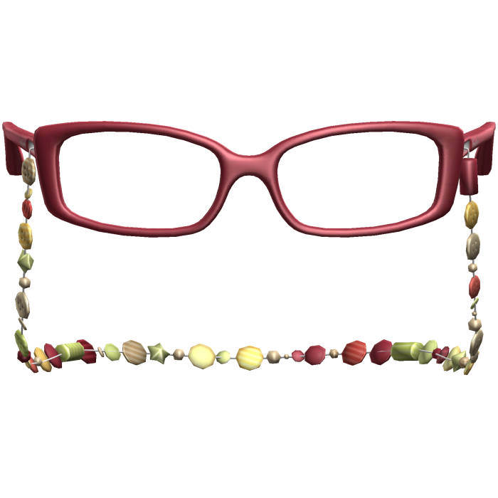 Retro Igari Button Beads Glasses Red Beige Green