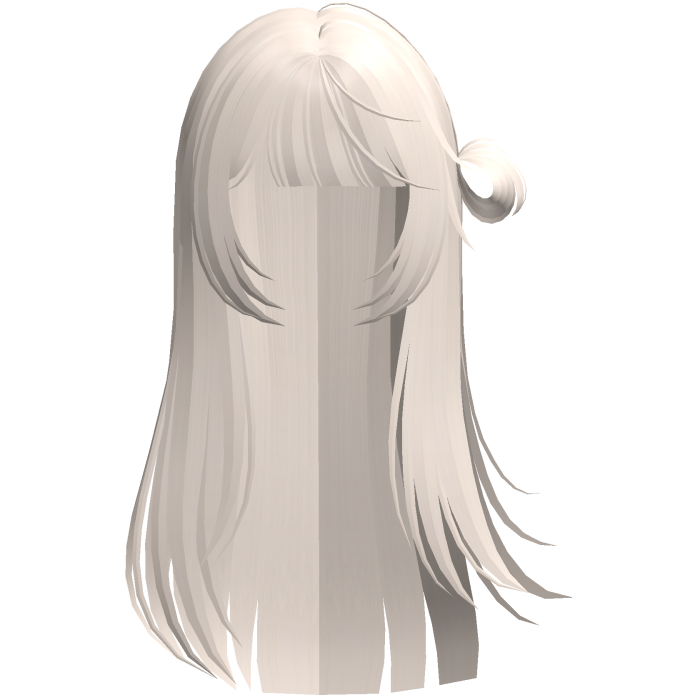cute wispy windy shoujo bun hair in blonde