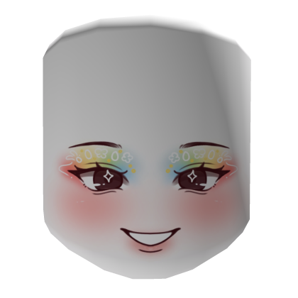 Cute Rainbow Eyeshadow Makeup Doll Smiling Face Roblox item