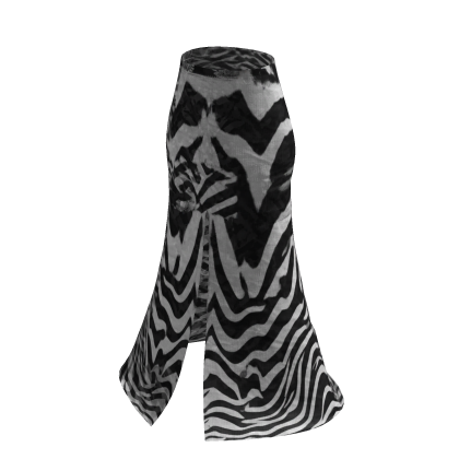 White Zebra Flow Y2K Flared Pants [PBR]