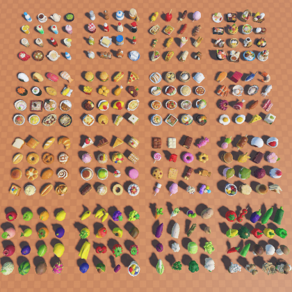 259 Low Poly Food Prop Models preview 1