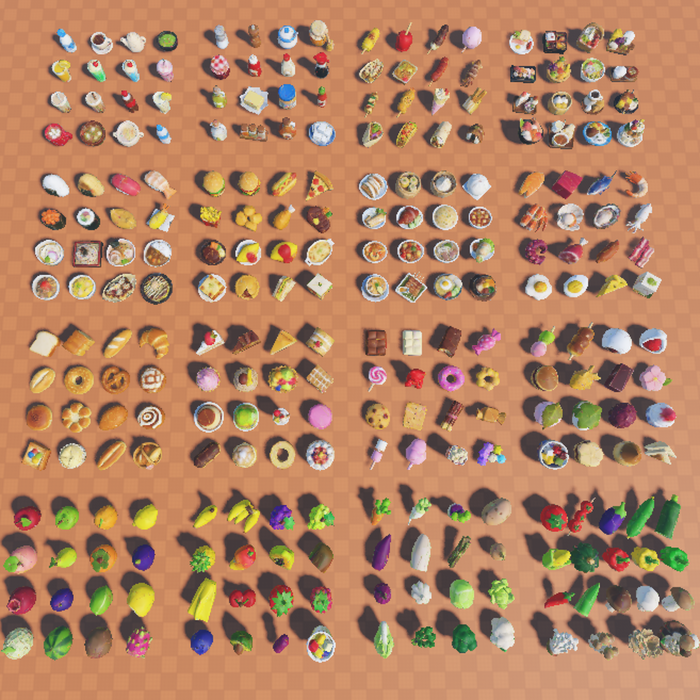 259 Low Poly Food Prop Models preview 1