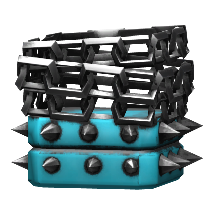 Grunge Chain Arm Band Teal Blue - Right Arm [1.0]