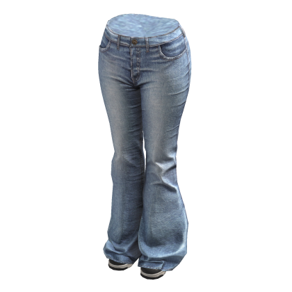 Washed Blue Bootleg Y2K Flare Jeans Kendrick Style