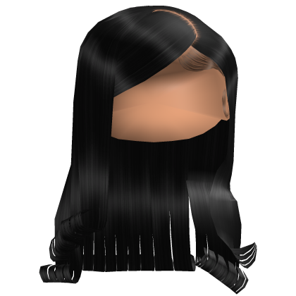 𝓭 Side Swoop Curly Bussdown (Black)