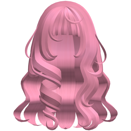 pink cute messy wavy long princess hair