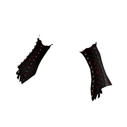 gothic laced up spiked arm wamer sleeves - red
