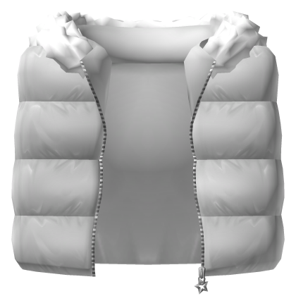 Puffer Vest Fur White