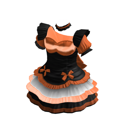 Maid Dress | Black & Orange thumbnail