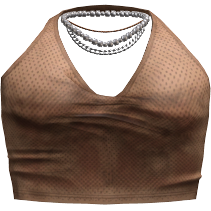 Brown Halter Top w/ Necklace Bundie 3.0