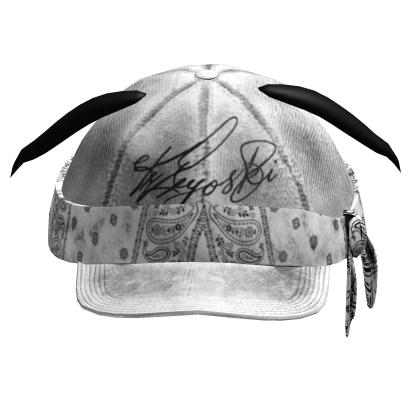 White Bandana Bunny Cap