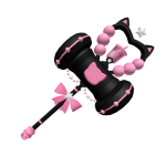 Adorable kawaii dark kitty hammer