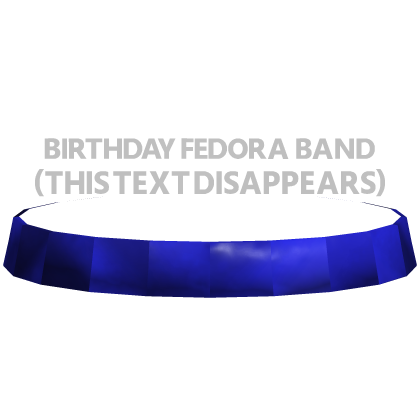 ADDON - Birthday Fedora Band | Sparkletime Blue