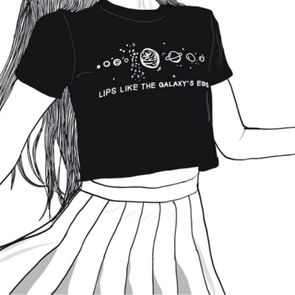 Girl outline music9 Roblox decal