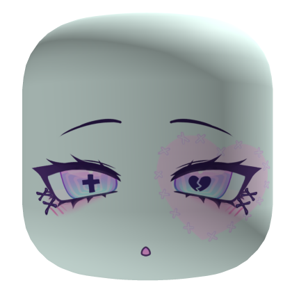 pastel goth zombie soft kawaii face V3 Roblox item