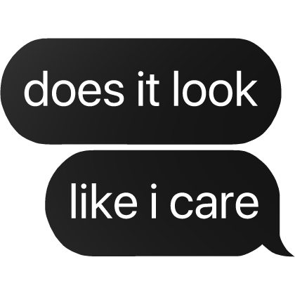 i don't care text thumbnail