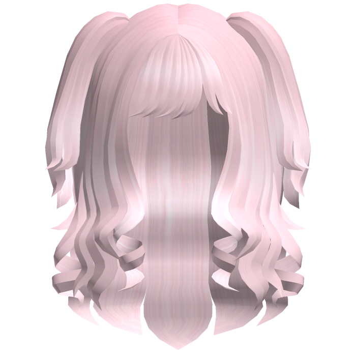 Cute Swirly Curled Pigtails (Pink)