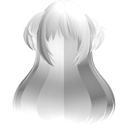 madoka magical girl long fluffy hair white Roblox item