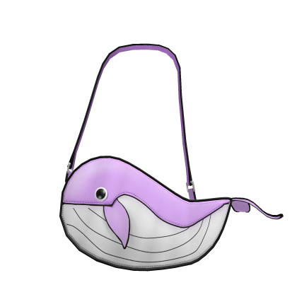 Cute Whale Animal Purse - Light Purple thumbnail