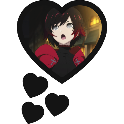 Ruby Rose Thinking Hearts Rwby