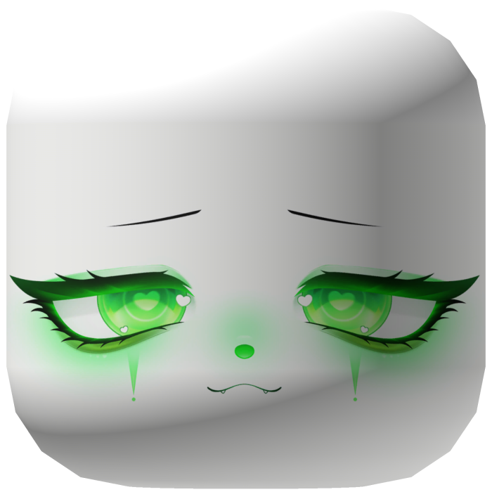 Sad Green Jester Face