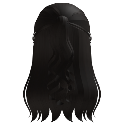 ♡ Deep Brown Sweet Curly Half Ponytail & Long Hair Roblox item