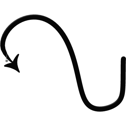 Black  Demon Tail w bell Roblox item