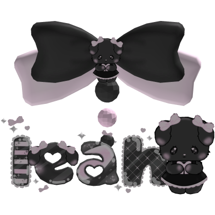 leah black cat bow Roblox item