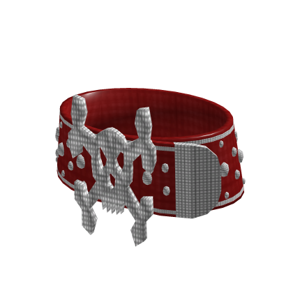 Red Shiny Y2k Rhinestone Skull Belt thumbnail