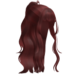 Half Up Half Down Curly Hair in Red