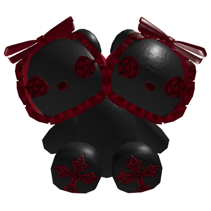 Gothic Possessed Two-headed Bear (Red Black)