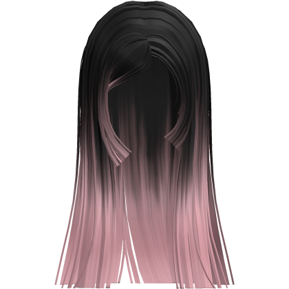 Long Pin Straight Hime Cut (Black&Pink) Roblox item