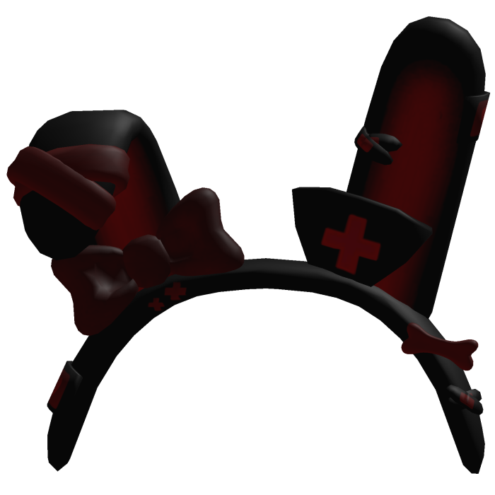 Kawaii cutesy dark nurse bunny headband 🎀