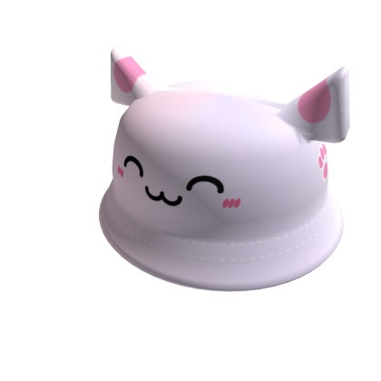 Pastel Pink Kitty Cat Bucket Hat