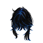 Blazing Blue Swirly Girl Hair
