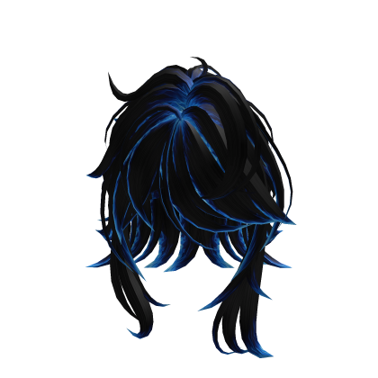 Blazing Blue Swirly Girl Hair [LIMITED] thumbnail