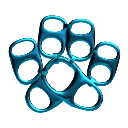 Blue Metal Emo Alt Soda Tab Paw Hair Clip