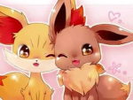 Fennekin and Eevee