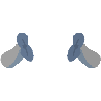 Blue Ribbon Fluffy Bunny Ears