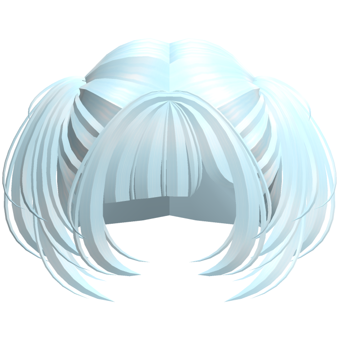Cute Short Small Kawaii Side Pigtails (Light Blue)